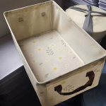 Stiilne Kokkupandav Mitte-Kootud Kangast Panipaik - Suur Mahutavus, Tolmukindel Korraldaja Kappi ja Sahtlisse, Pieninis Abrikosų Geltona Mažoji Daisy