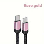 TZLRXL 100W USB-C kaabel, kiire laadimine, l&auml;ikiv viimistlus, Rose Golden