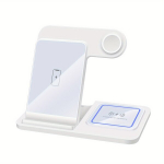 Juhtmevaba Laadija 3 In 1 Kiire Alus IPhone IWatch AirPods., Baltas