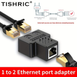 TISHRIC 1 kuni 2 Ethernet Kaabli Adapter: RJ45 V&otilde;rgu&uuml;henduse Pistik, 100M Stabiilne Edastus.