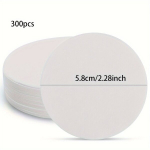 300tk Premium &Uuml;hekordsed Kohvifiltrid, 51/58Mm &Uuml;mmargused Paberfiltrid Kohvimasinatele., 300 vnt (balta 51 mm)