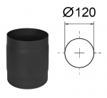 Nippel - -. Must metall 2 mm. D-120 mm.