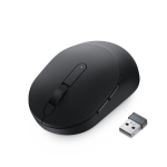 DELL MS5120W Hiir, Ambidekster, 1600 DPI, RF Wireless + Bluetooth, Optiline, Must, Kontorikasutuseks, 7 nupuga, Patareitoitega, Kerimisrattaga