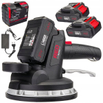 Juhtmeta vibreeriv tolmuimeja plaatide t&otilde;stmiseks ja ladumiseks Red Technic RTAPW0053, 2xAKU 21V, 180mm