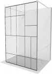Walk-in du&scaron;isein Mexen Kioto, Brushed nickel, must muster, 120 x 200 cm