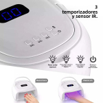 S20 UV 60W juhtmeta laetav k&uuml;&uuml;nelamp geellakiga manik&uuml;&uuml;ri ja pedik&uuml;&uuml;ri kuivatamiseks LED-valgusega-15600mAh White-us, 15600mAh White;us