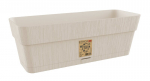 Istutuskast alusega Ethica 50 x 18 x 17cm kriitvalge