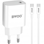 BWOO 20W seinalaadija CDA159 koos kaabliga USB-C USB-C-le