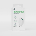 Igavesti taaskasutatud USB + USB-C 20W LSR20-AC-00 valge