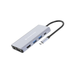 USB-C 10-in-1 dokkimoodul HDMI/VGA/USB-C-PD/USB 3.0/SD/TF/GbE/AUX - Conceptronic DONN20G