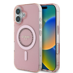Guess GUHMP16MPFTDTEP iPhone 16 Plus 6.7" r&oacute;żowy|pink hardcase IML Rhinestones MagSafe