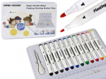 Set of Colored Water Marker Pens, Suitcase, 12 Pieces