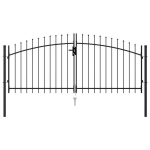 vidaXL kahepoolne aiav&auml;rav vaiadega, teras, 3 x 1,25 m, must