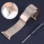 Roostevaba Terasest Milanese Rihm IWatchile 49mm 40mm 44mm 42/38mm 41mm 45mm K&auml;ev&otilde;ru Series 8 7 SE 6 5 4 3 Ultra., Rose Golden
