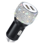 Kahe-USB Auto Laadija Bling Kiirlaadimine Telefoni Adapter Auto jaoks iPhone Xiaomi Samsung 5V 2.1A., Baltas