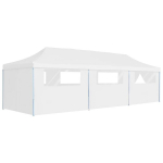 vidaXL kokkupandav pop-up peotelk 8 k&uuml;lgseinaga 291 x 870 x 315 cm, valge