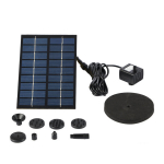 Aiat&ouml;&ouml;riistad, p&auml;ikeseenergiaga ujuv purskkaevupump: 1,7 W tiigipump koos 6 pihustusstiiliga aia v&otilde;i paagi jaoks,