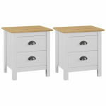 vidaXL &ouml;&ouml;kapp "Hill Range", 2 tk, valge, 46 x 35 x 49,5 cm, m&auml;nnipuit