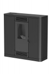 Pelletikamin Aurora slim 11 kW musta v&auml;rvi
