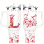40OZ T&auml;hestik Lilled Tumbler Kaasiga, Kingitus Naistele, L