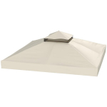 Varikatuse katus Outsuuny, 3 x 3 m, 370 g/m&sup2;, kreemvalge