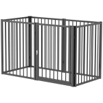 Kutsikindlustus, koertekast, kutsikakindlustus, 6 paneeli uksega, kokkupandav ja kaasaskantav koeraaed, teras, must, Juoda