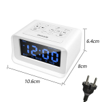 Raadiod ja &auml;ratuskellad, LED digitaalne magamistoa &auml;ratuskell raadio USB-laadimispordiga kella reguleerimise temperatuuri elektrooniline lauakell, valge