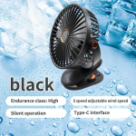 Laetav USB lauaventilaator, Juoda