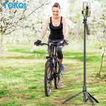 61.8-tolline Alumiinium Selfiestick & Telefoni Statiiv, K&otilde;ik-&Uuml;hes Telefonialus Kaugjuhtimisega.