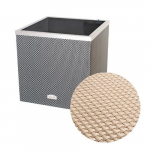 Kastmiss&uuml;steemiga &otilde;ues lillepott, kreem, 50 cm x 50 cm x 43 cm