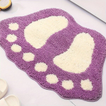 Superimav Microfiber Vannimatt Libisemisvastase Tagaosaga - Pehme ja Mugav Hall Vaip, 48*67cm Violetinė