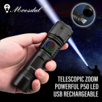 Moesdal Mini Kaasaskantav LED Taskulamp, USB Laetav, 3 Režiimi