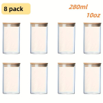 klaaspurgid, 280 ml, 8vnt/280ml/10oz stiklinis sandarus indelis
