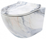 WC-pott REA Carlos Slim Rimless, Granit Matt