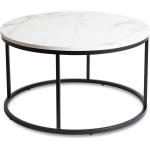 &Uuml;mmargune kohvilaud Mebel Elite CONNY MAX &Oslash;80 Valge marmor