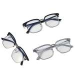 Meeste lugemisprillid, 3PACK (sidabrinis skaidrus + auksinis juodas + sidabrinis juodas) + 1,0X