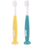 hambahari, v&auml;ikelaste v&auml;ikelaste hambahari, eriti pehmete harjastega iminapaga t&uuml;drukute k&auml;sitsi hambahari lapsele, kollane-roheline-3-6 aastat