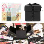 Kingituspakendid, Creative Black Explosion Box &ndash; DIY fotoalbumi &uuml;llatuskarp s&uuml;nnip&auml;evadeks, t&auml;htp&auml;evadeks, pulmadeks, 1. stiil