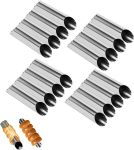 Toiduvalmistamisriistad, k&uuml;psetuspaber, vormid, roostevabast terasest kannoolitorud, mittekleepuvad DIY cannoli vormid, diagonaaliga 16 tk,