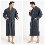 Satiin meeste hommikumantel puuvill-bambus, Royal