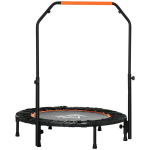Fitness-trampoliin, kokkupandav, reguleeritava k&auml;epidemega, &Oslash;102 x 123K cm, kuni 150 kg, must