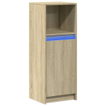 puhvetkapp，kapp，kummut LED-tulega, Sonoma tamm, 38x34x100 cm, tehispuit CFE794740