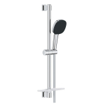 Shower set with 2 jets shower head, bar, flexible hose and shelf - GROHE Vitalio Comfort 110 26929001 - Water saving - Chrome