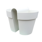 Hall r&otilde;duga mahlakas pott kaitsepiirdega, paksendatud PP vaiguga integrity kirjutuslaud rippuv lillepott, loominguline sadulakujundus, hall v&auml;rv