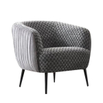 Tugitool ACCENT 77x80xH74cm hall, pol&uuml;esterkangas, puit, vineer, metall