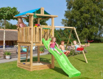Laste m&auml;nguv&auml;ljak Jungle Gym Hut 2-Swing, roheline