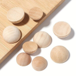 10-50 tk 10-30 mm naturaalsest puidust pool&uuml;mmargused helmed ehete valmistamiseks Rivex, 25 mm (20 tk)