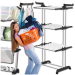 XXL p&uuml;stine pesukuivati suur kokkupandav pesukuivati tugev horisontaalne