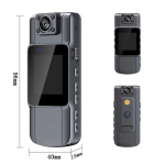 Seiklus- ja vabaajakaamera 1 tk 1080P mini kaasaskantav videokaamera &ndash; stiilne must, HD &ouml;ine n&auml;gemine, 4&ndash;5 tundi salvestus, klambriga disain, 1000 mAh USB-taaslaetav aku, kerge ja kompaktne v&auml;lispordiks, reisimiseks ja seikluseks