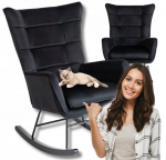 Puhketool sametine Mebel Elite JACKSON must